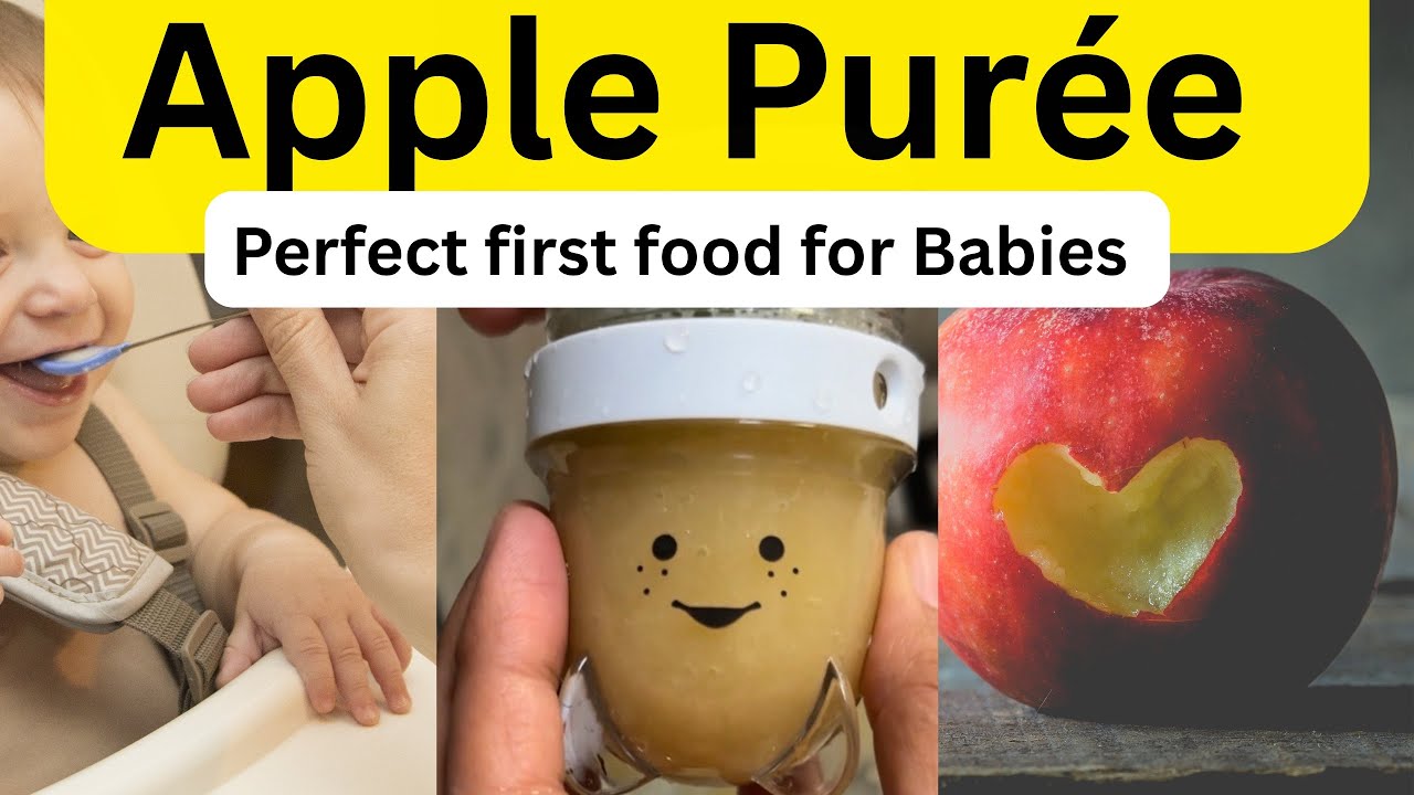 🍎 APPLE PUREE FOR BABIES | 6+ MONTHS | Babies First Food 👶❤️