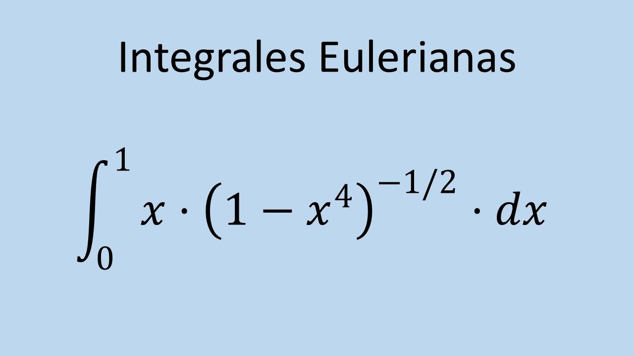 Integrales Eulerianas - Ejercicio 03 - Función Beta