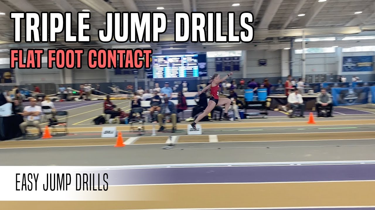 How to Triple Jump // Flat Foot Contact Drills // Triple Jump Drills Practice Progression