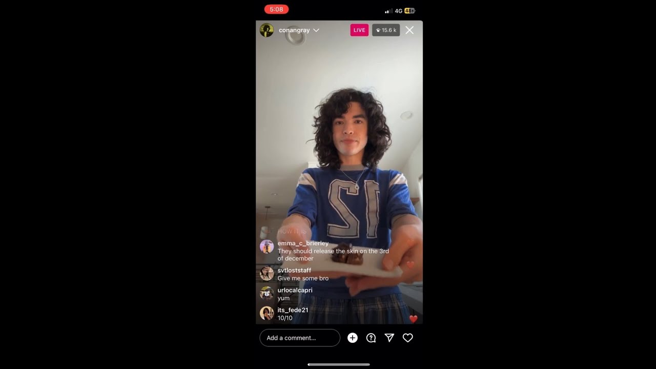 CONAN GRAY INSTAGRAM LIVE 4th OF NOVEMBER 2023