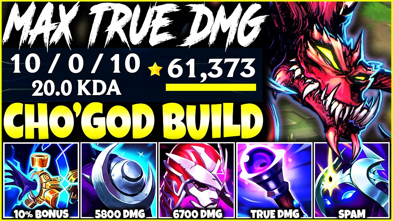 Meet Cho'Gath and the FINAL FORM of the MAX TRUE DAMAGE BUILD ~ x29% Bonus Dmg on R 🔥 (Truly BROKEN)