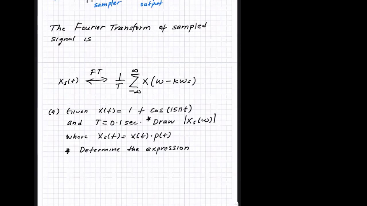Class 16 - Sampling & filtering  - March 2020 Semester - AIMST University.