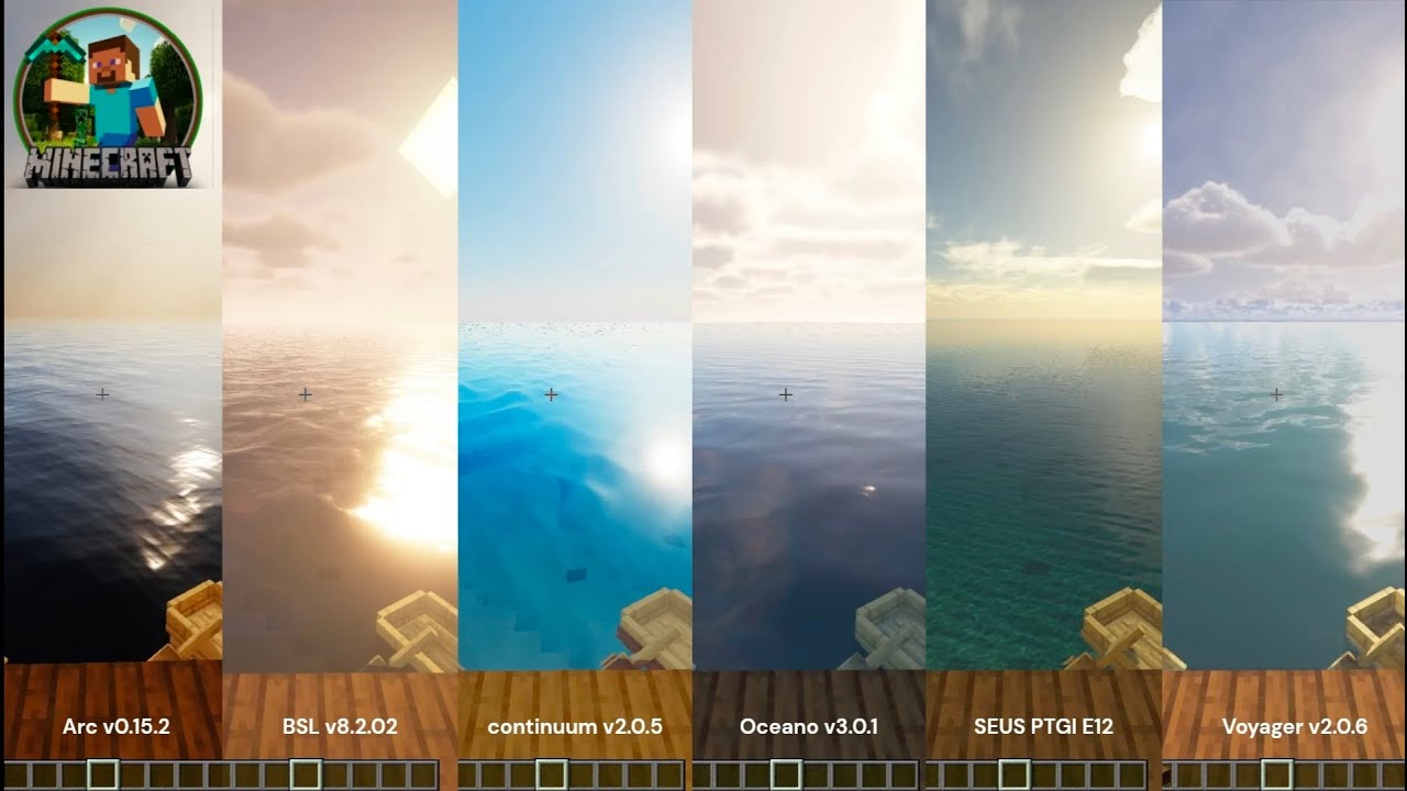 Top Minecraft shaders | Best 6 Shaders Comparison | Arc, BSL, Seus | Mini Addon