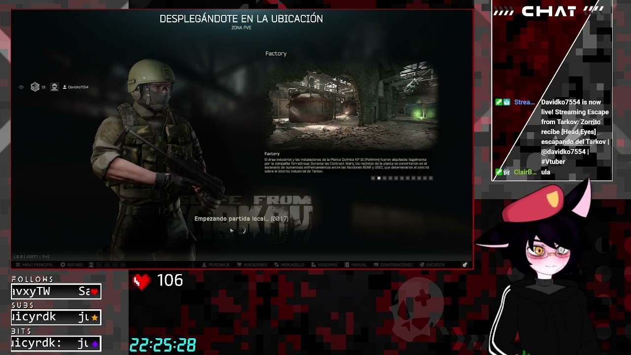 (VOD) Zorrito recibe [Head,Eyes] escapando del Tarkov | @davidko7554 | #Vtuber