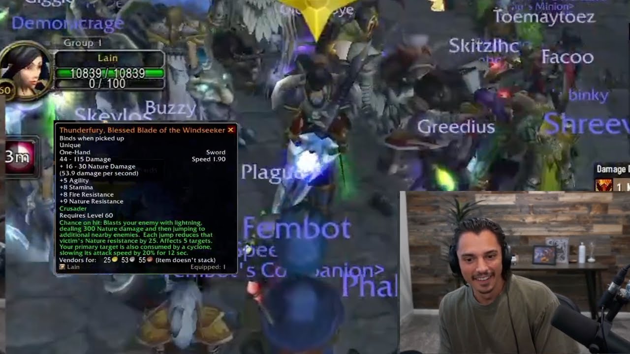 WORLD FIRST Thunderfury On Classic Hardcore!