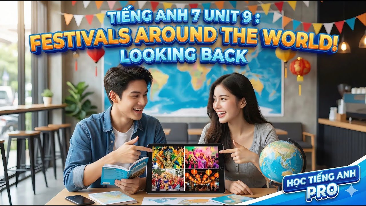 Tiếng Anh 7 | Unit 9: Festivals around the world | Looking Back | Vocabulary + Grammar
