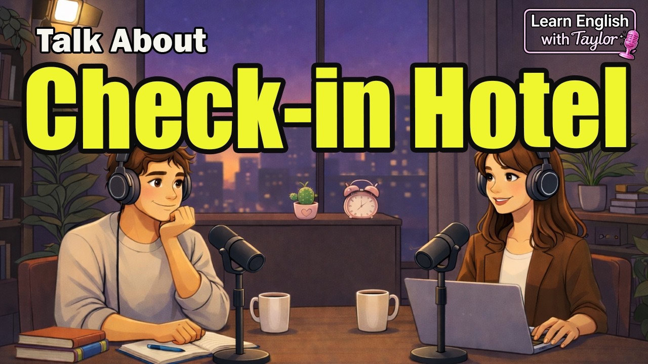 English Podcast for Beginners : Talk About At a Hotel | Easy A1-A2