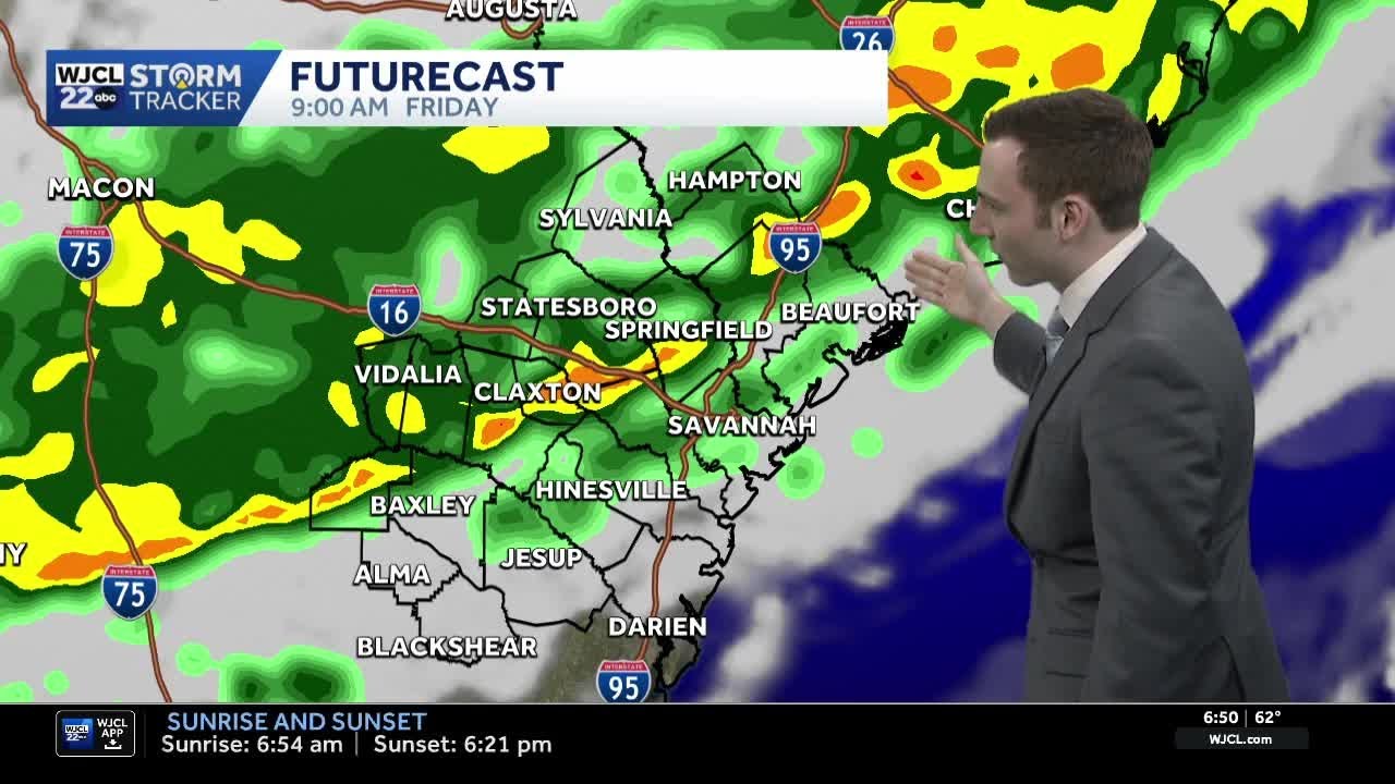 Rainy end to the work week for Southeast Georgia and the Lowcountry