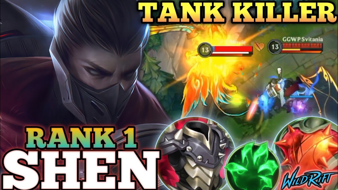 SHEN TANK KILLER BUILD! PERFECT ULT CONTROL MVP PLAY - TOP 1 GLOBAL SHEN BY GGWP Svitania -WILD RIFT