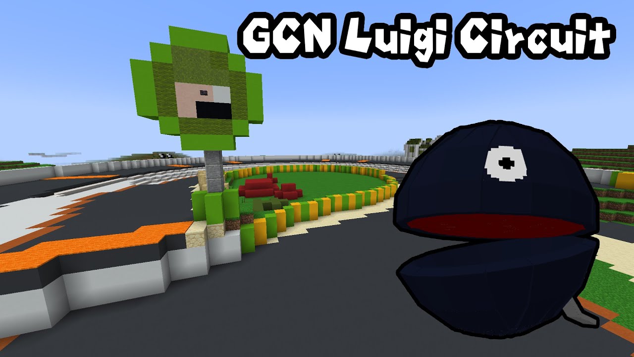 I build GCN Luigi Circuit in Minecraft | Project MKMC gameplay