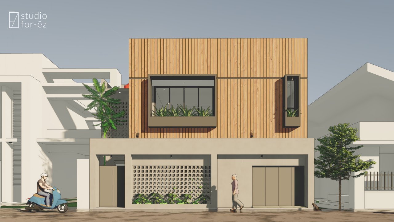 Renovasi Rumah Type 45/120 di Lahan 11x11 m (5 Kamar dengan Indoor Garden)
