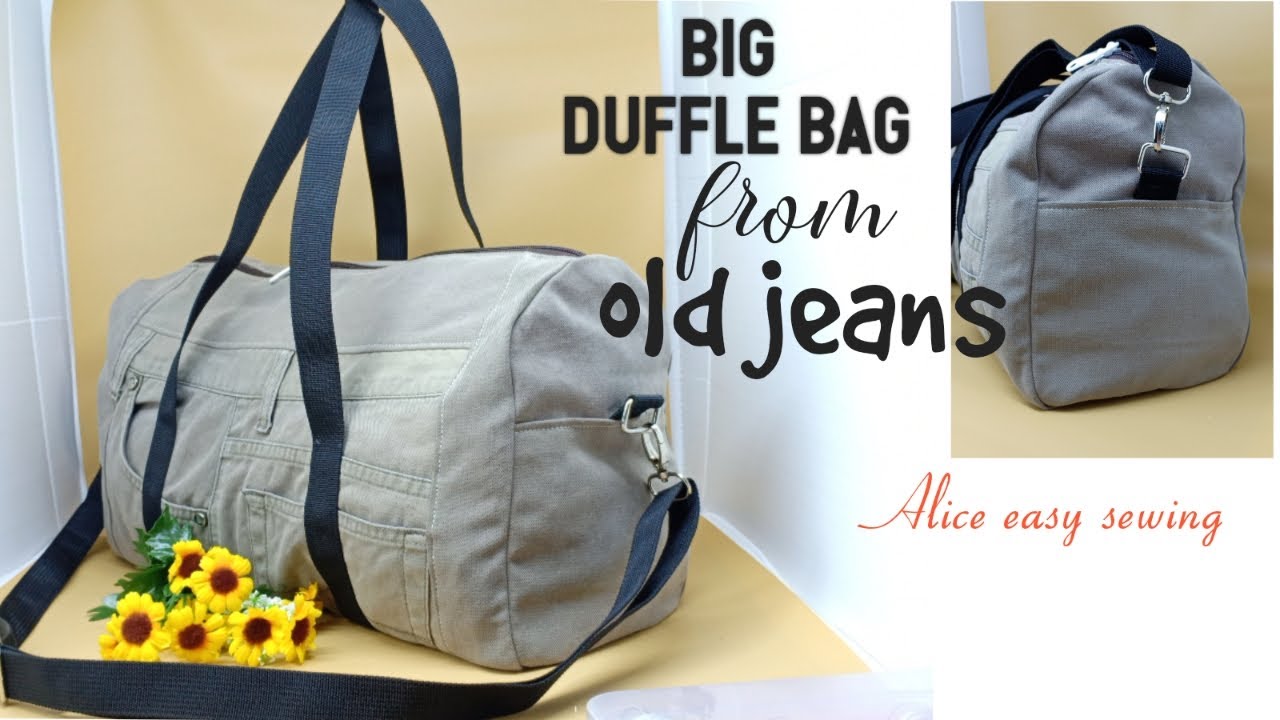 DIY duffle bag from old jeans | old jeans recylce