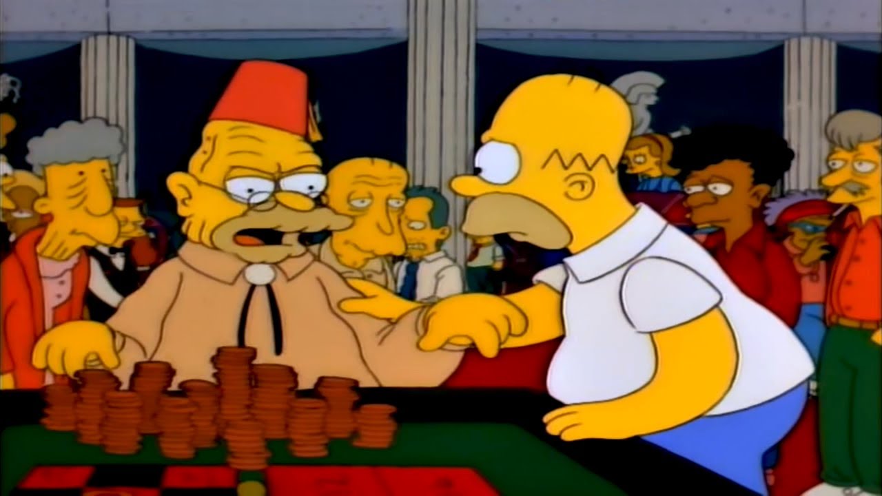The Simpsons: Grandpa Goes To Casino