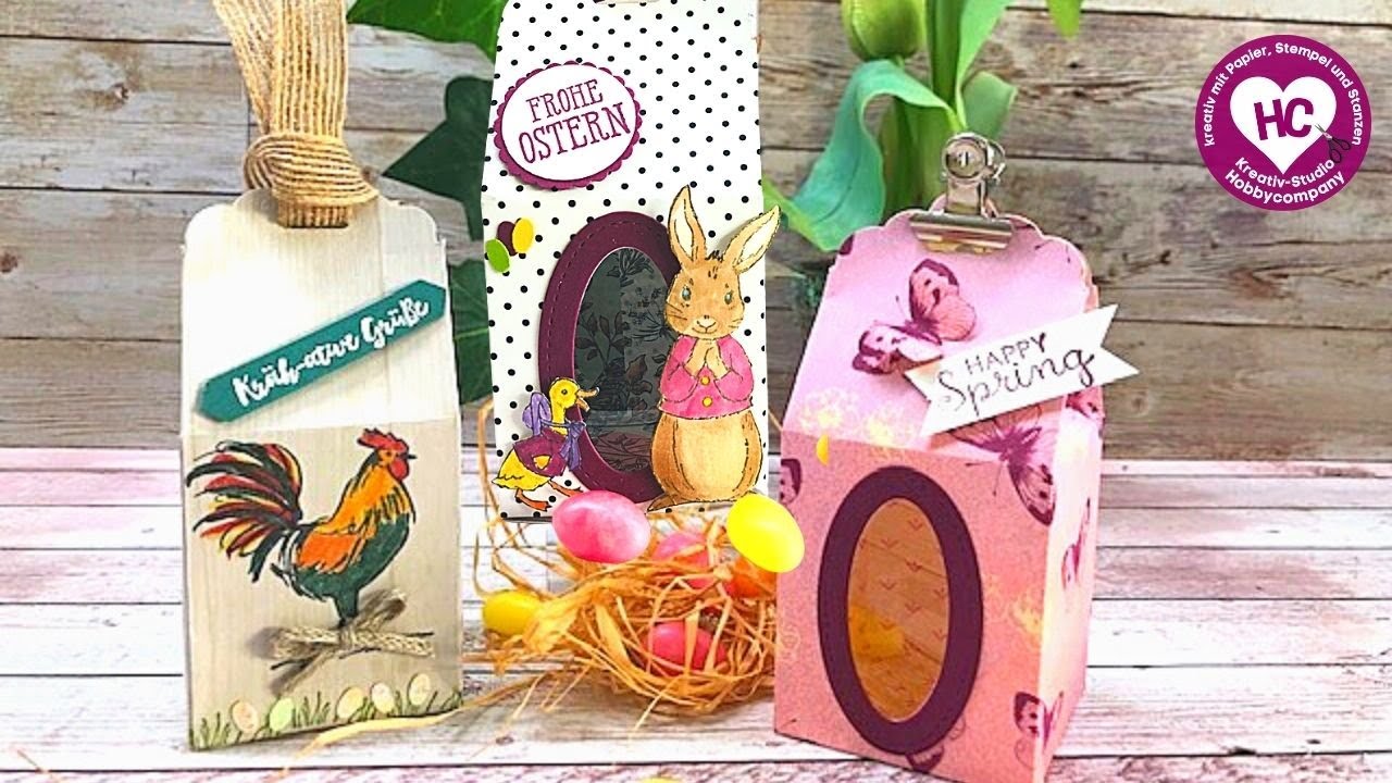 Milchtüte basteln als Osterverpackung, Anleitung mit Stampin`Up! Stanze