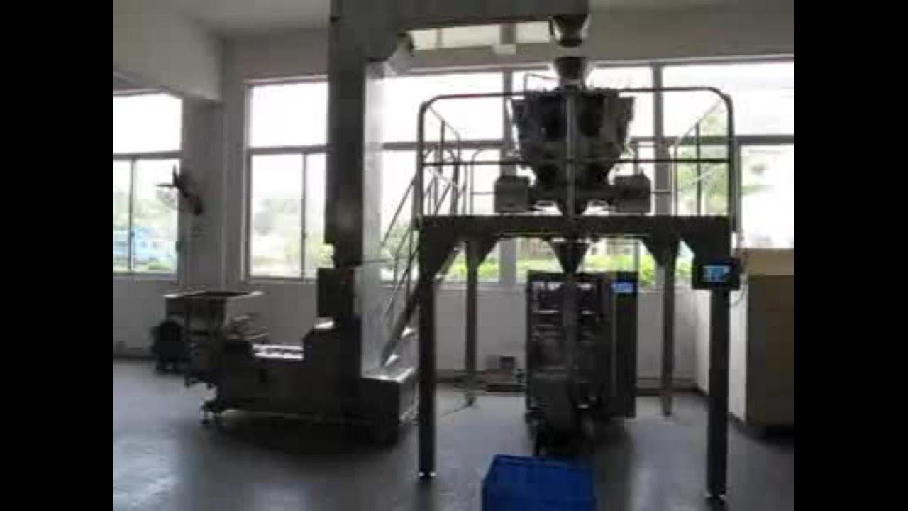 Electronic scale packaging machine-420A packaging beans + ten-head scale 電子秤包裝機-420A包裝豆子+十頭秤，食品包装