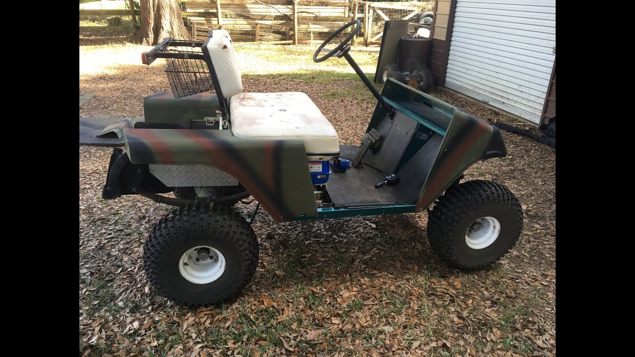 Golf cart conversion from electric to gasoline engine