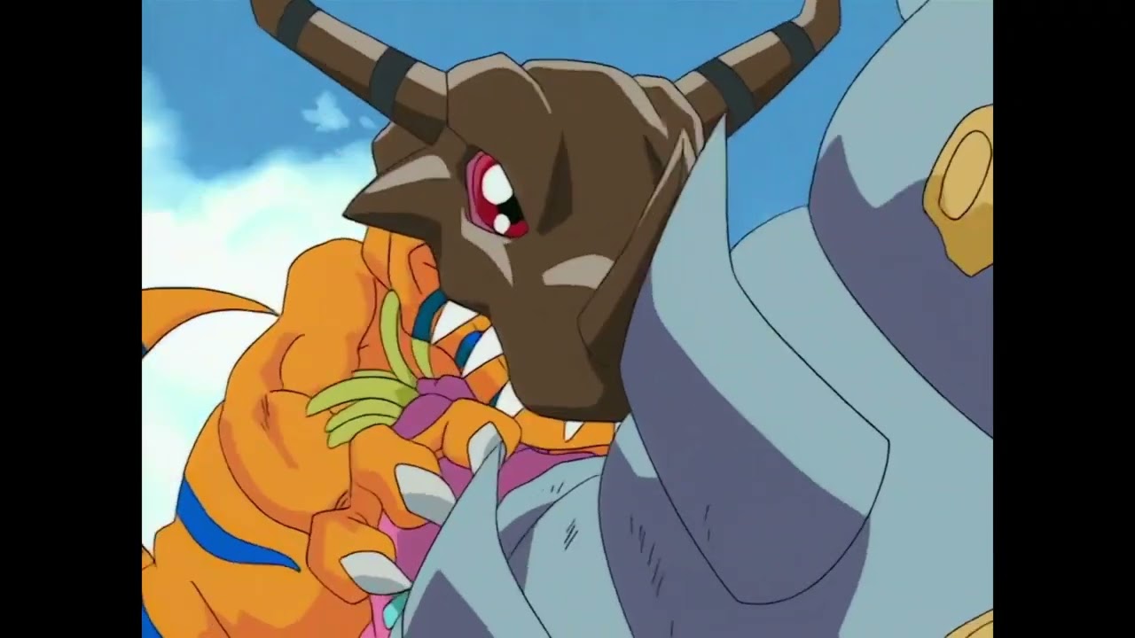 Agumon Digivolves to Greymon [First Time]