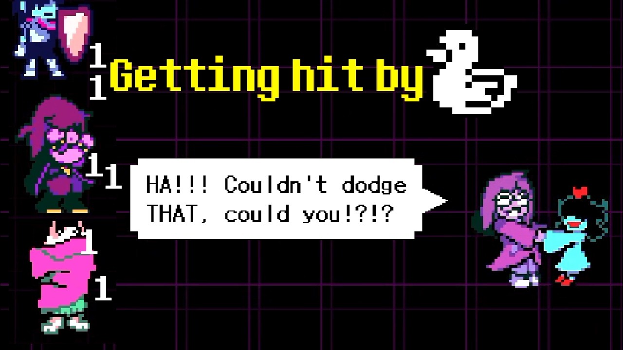 [Secret] Getting Hit by Aqua's Duck | Deltarune Chapter 5