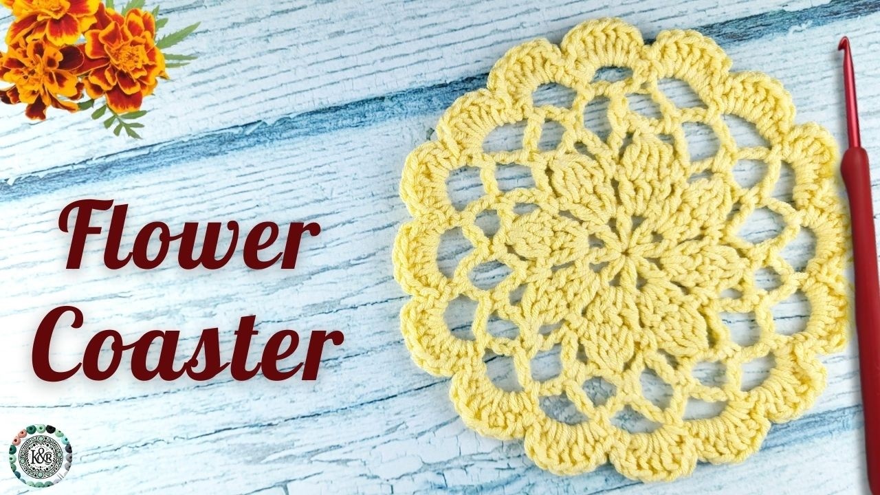 Most Beautiful Lace Flower Coaster Crochet | Easy Doily Tutorial