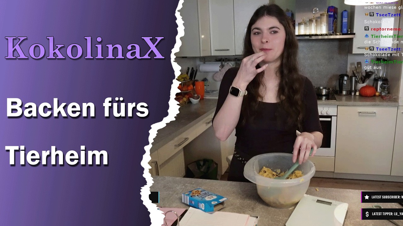 Wir BACKEN fürs Tierheim Tiere e.V. - KokolinaX LIVE auf Twitch - VOD