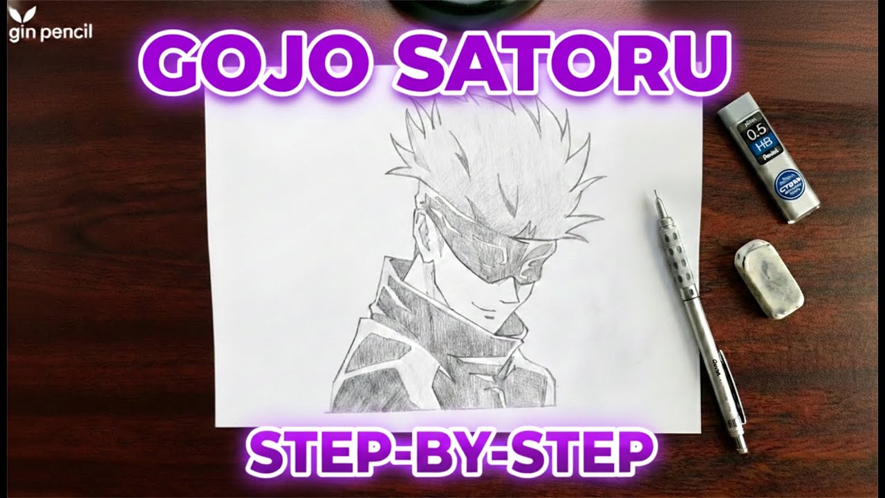 Sketching the Honored One: Gojo Satoru Pencil Drawing 🎨⚡ #jujutsukaisen  #jjkart  #gojodrawing