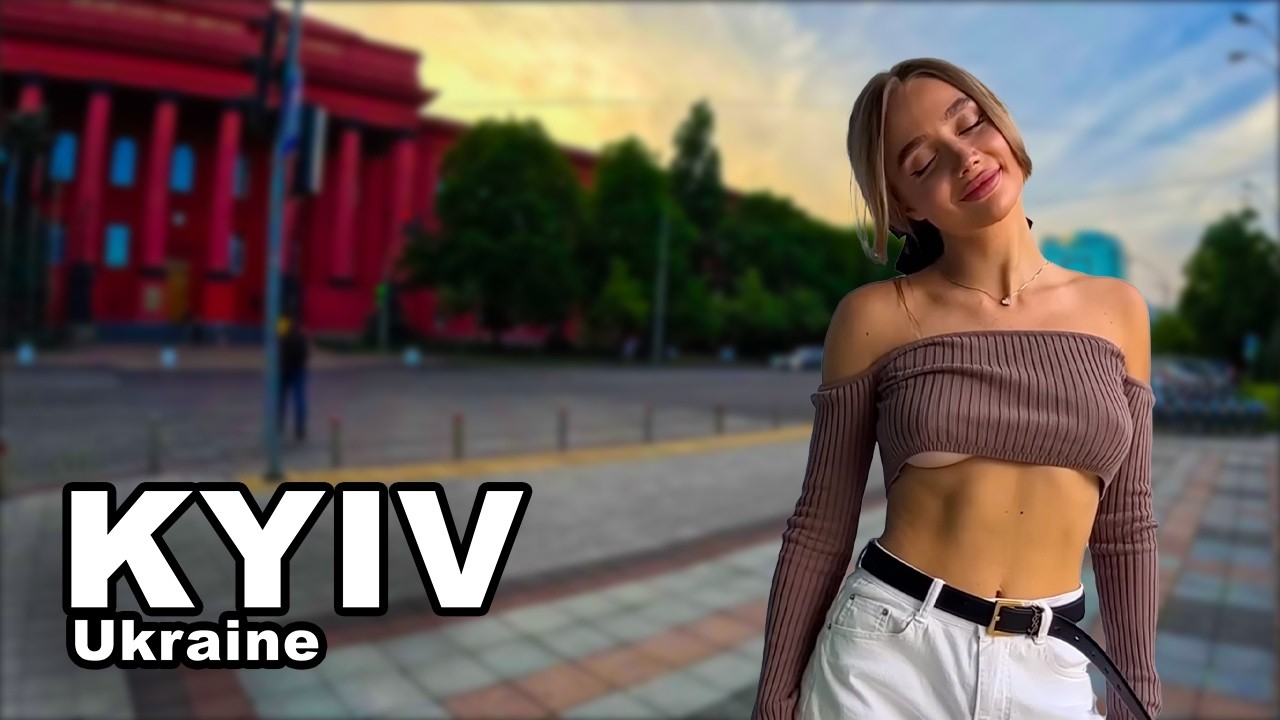 Walking tour of evening Kyiv Ukraine 🇺🇦 - Summer 2024