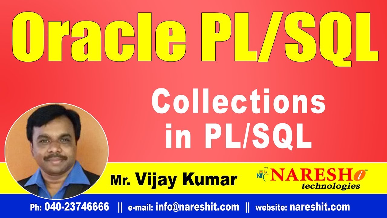 Collections in PL/SQL | Oracle PL/SQL Tutorial Videos | Mr.Vijay Kumar