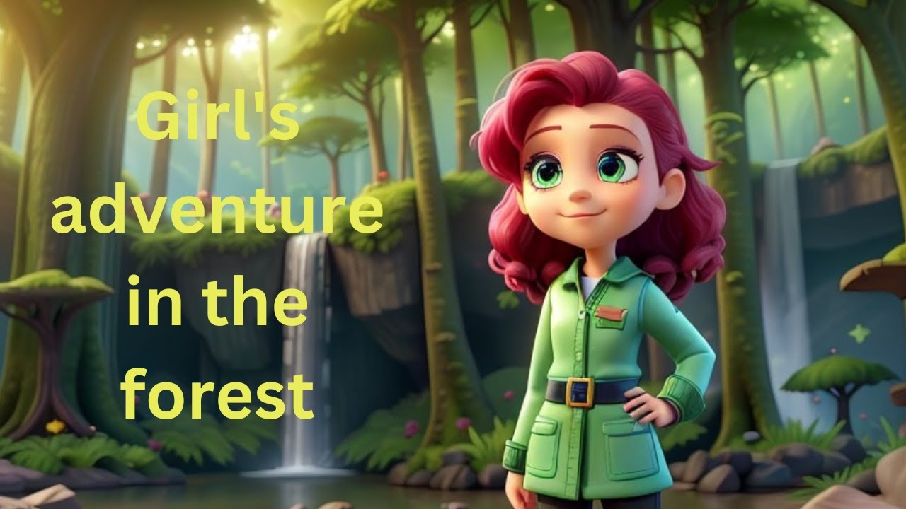 Girl's adventure in the forest