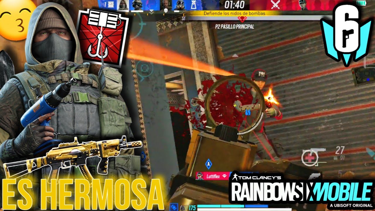 PROBANDO la SKIN DORADA de KAPKAN y JUGANDO con MI CLAN Zona Segura 😙😅 Rainbow Six Mobile R6M