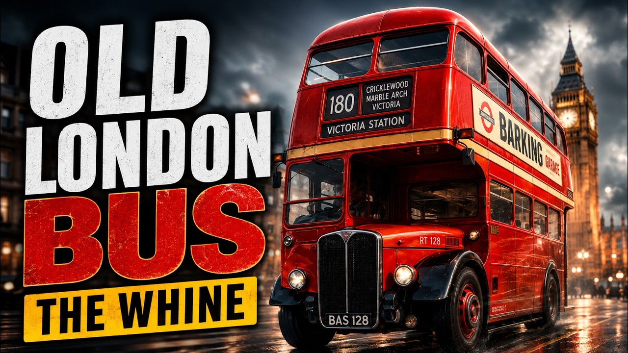The unmissable mechanical sound of RT and RF buses through the streets of Barking RT80 anniversary
