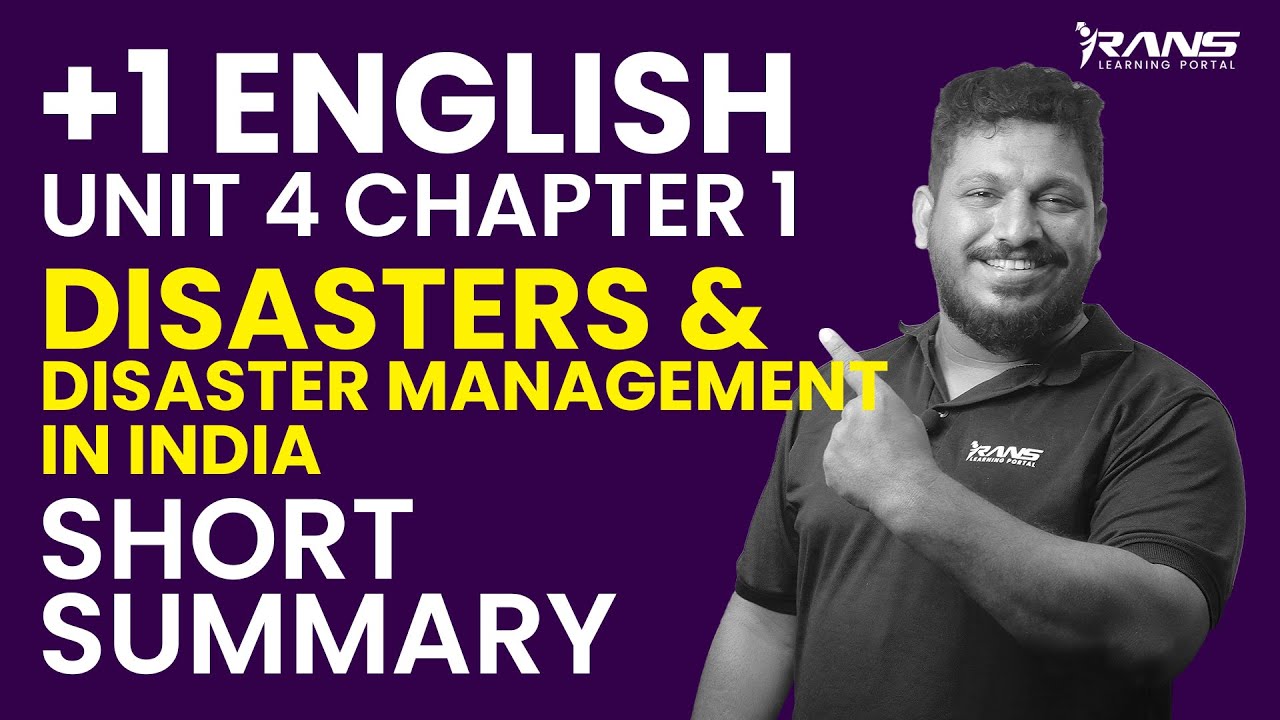 Plus One English: Disasters & Disaster Management In India  | Shafi Sir|  Rans Learning Portal