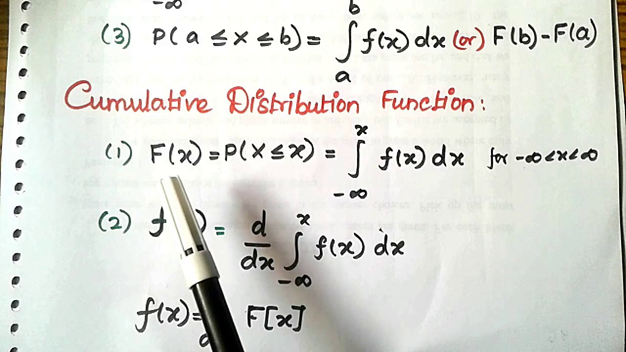 #5-PQT-UNIT-1 RANDOM VARIABLES[Continuous Random Variable Introduction and Formulas] in Tamil