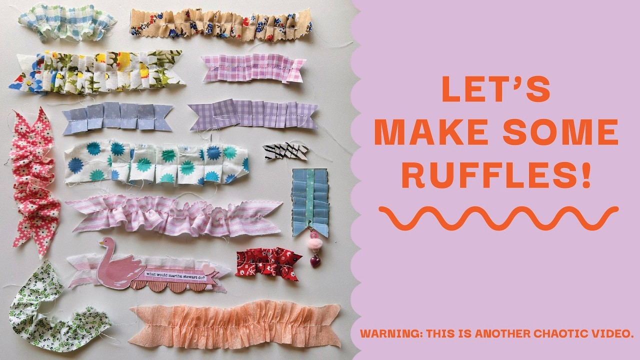 All About Ruffles! Let's make some ruffles for junk journals! (junk journal embellishment ideas)
