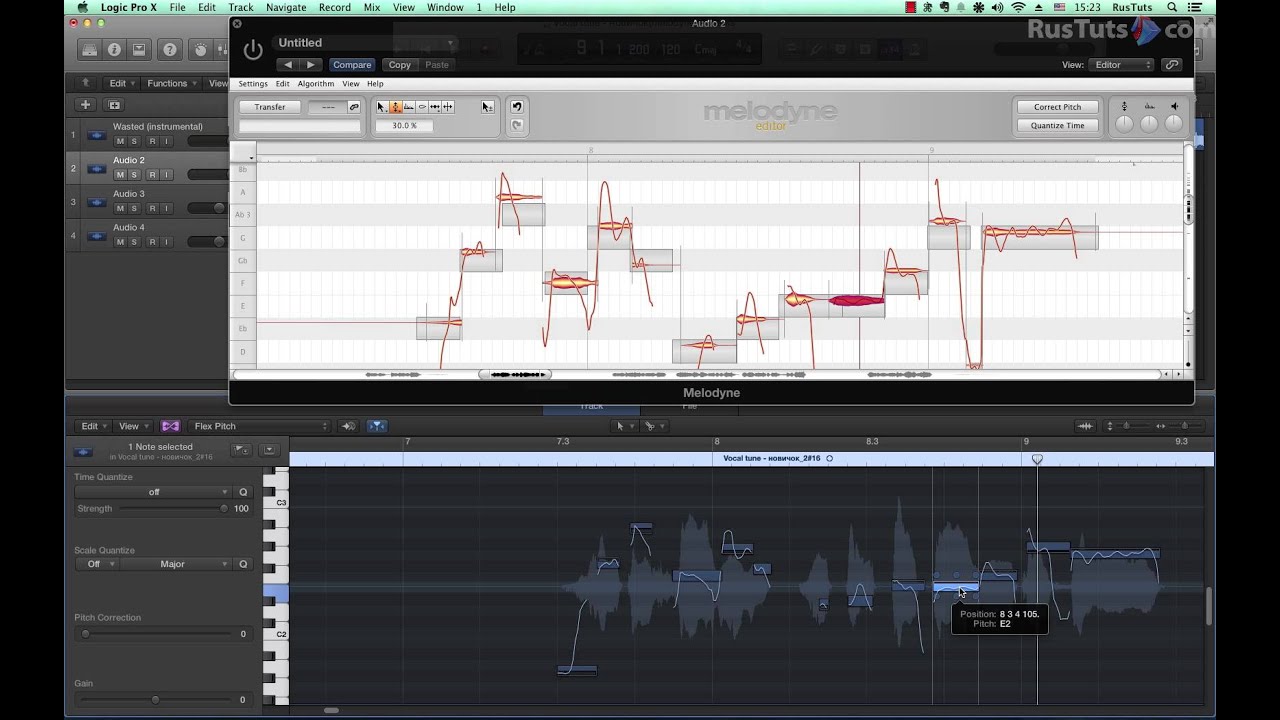 Melodyne против Flex Pitch (Logic Pro X)