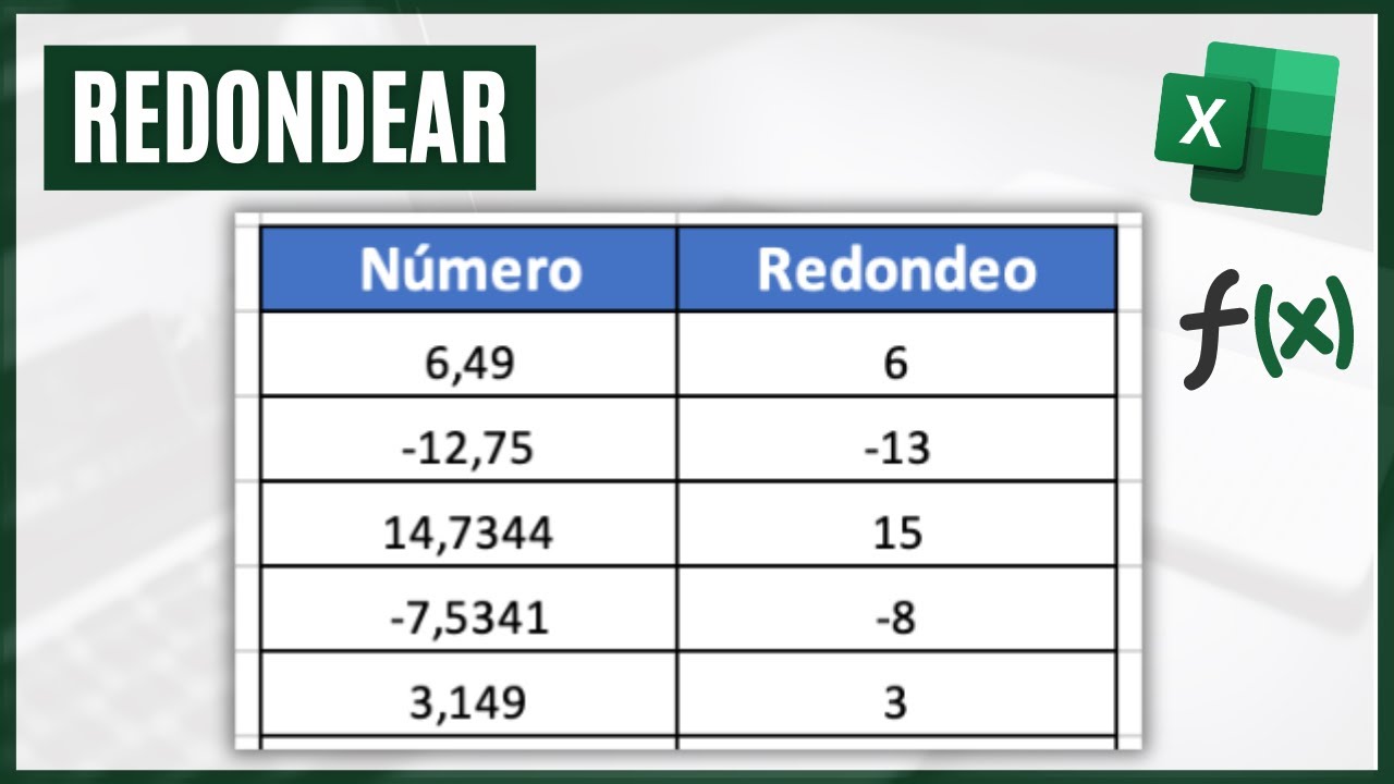 Cómo REDONDEAR números en Excel