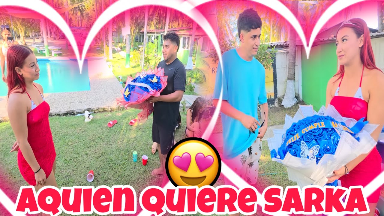 Los 2 ENAMORADOS De Sarka😱Le Llevaron Flores Al Mismo Tiempo