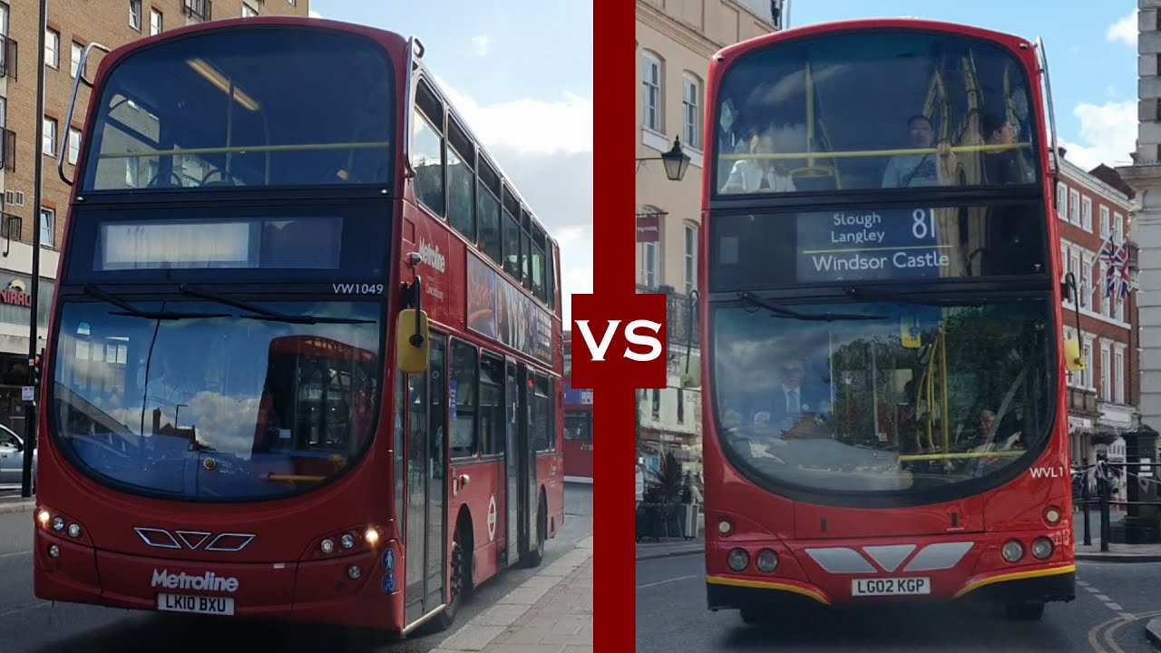 Route 81 Bus Race and Blind Change! | WVL1 vs VW1049 Slough - Poyle Road