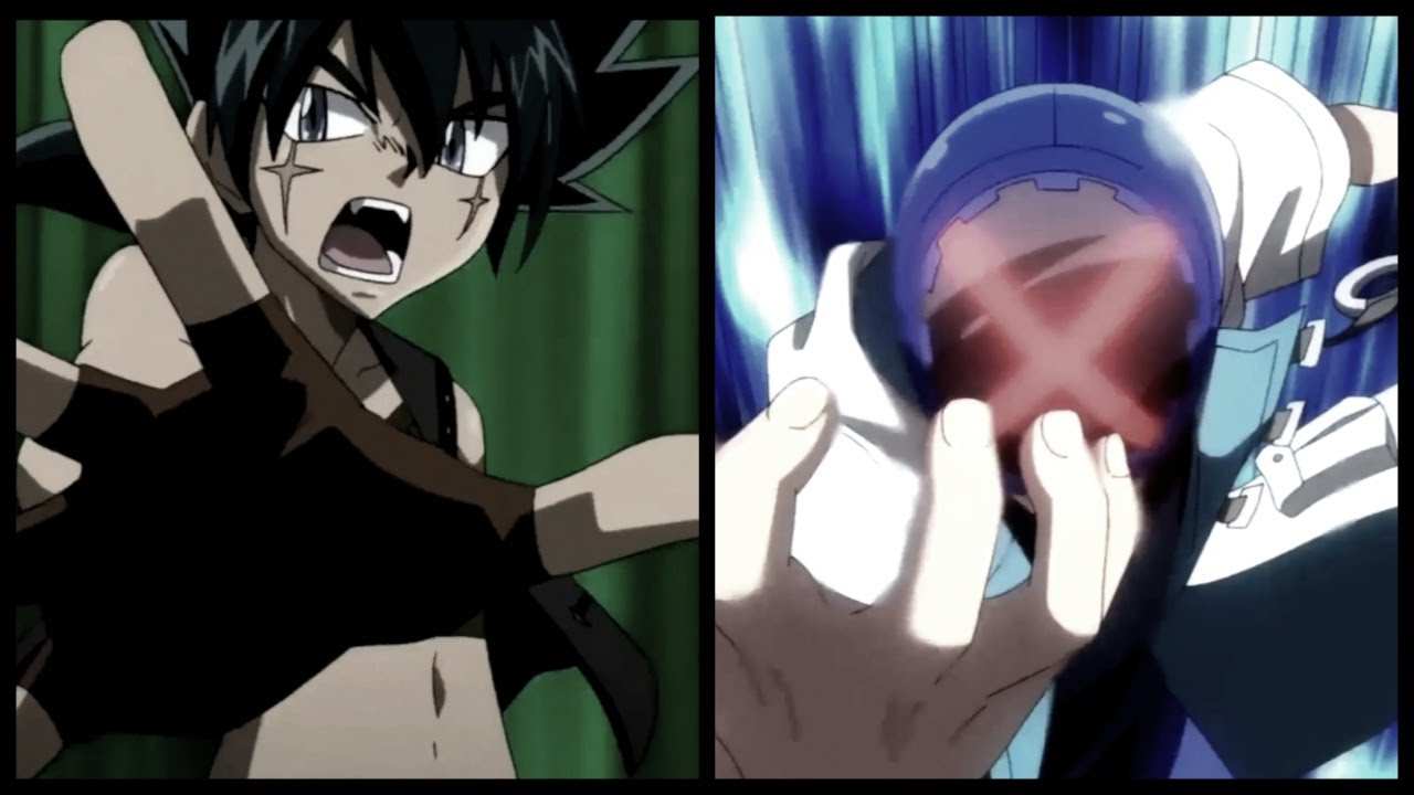 Kyoya vs Kamen X (Beyblade Metal Fury vs Beyblade X)