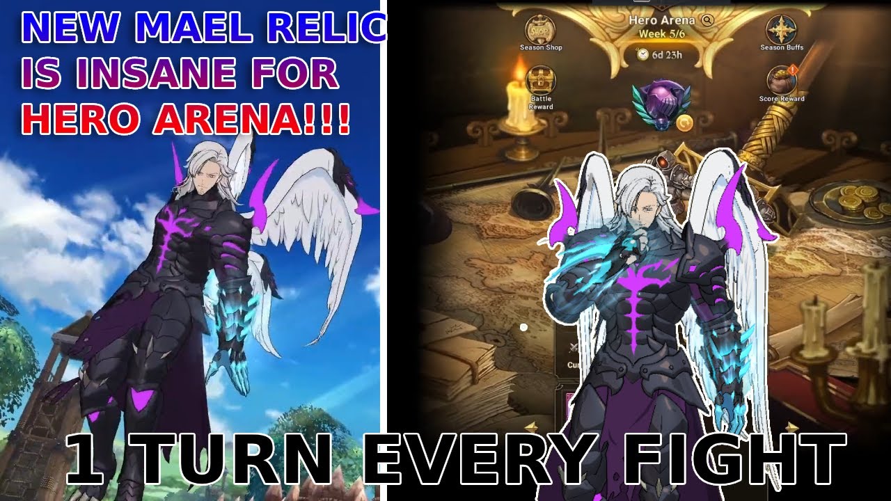 NEW MAEL RELIC IS INSANE FOR HERO ARENA ,1 TURN EVERY FIGHT!! - The Seven Deadly Sins Grand Cross