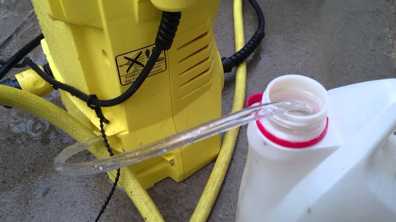 Karcher k2 detergent suction.