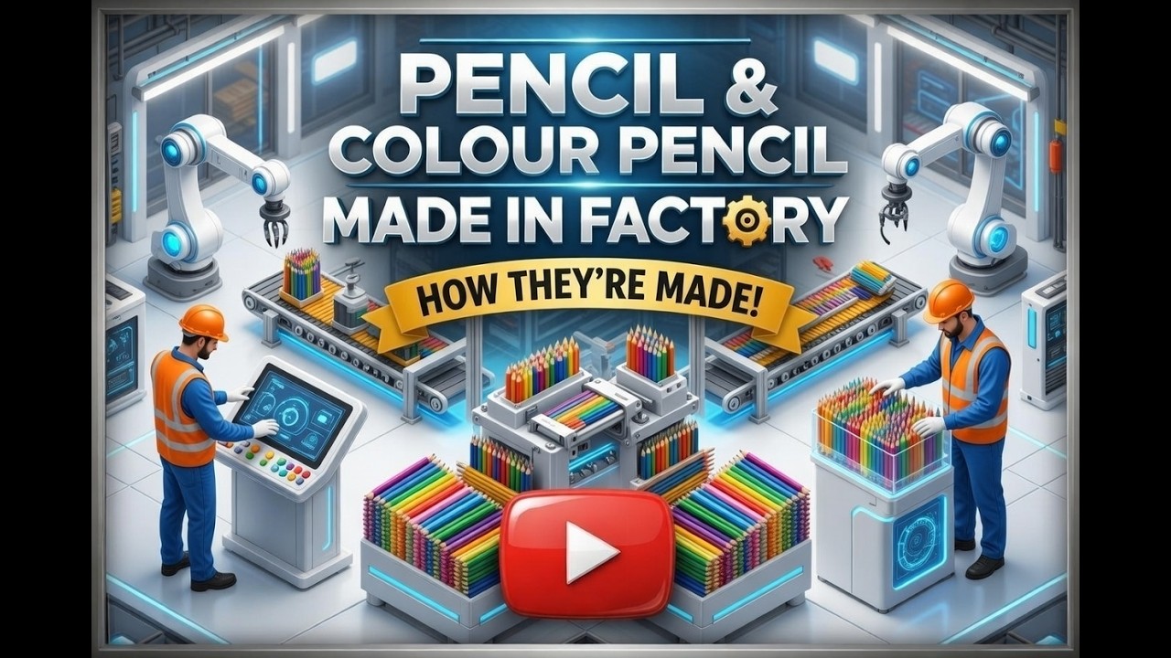 How wooden pencil & Color, Art Pencils Made in Factory manufacturing process!