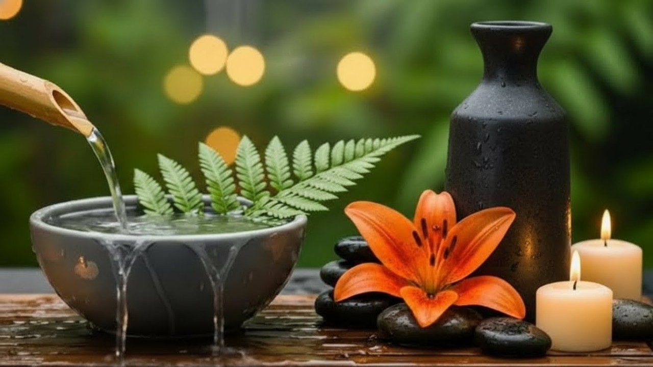 Calming Spa Ambience ✨3 Hours Waterfall Sounds for Anxiety & Night Relaxation