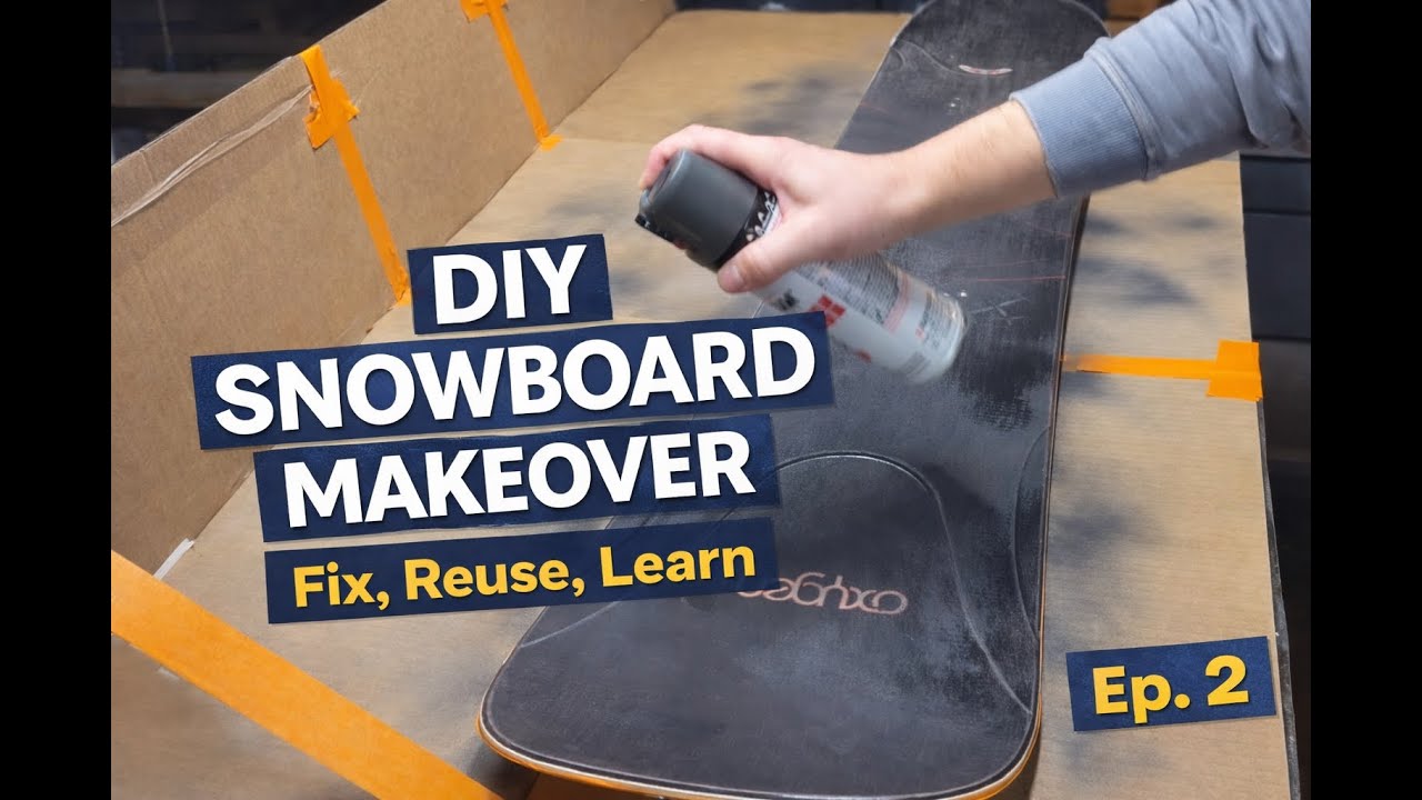 DIY Snowboard Makeover | Taping & Primer | Reuse, Repair, Ride Again (Episode 2)