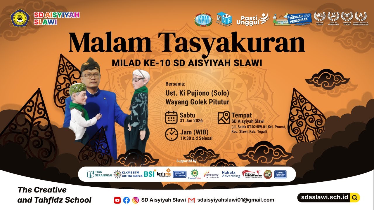 Malam Tasyakuran Milad ke-10 SD Aisyiyah Slawi