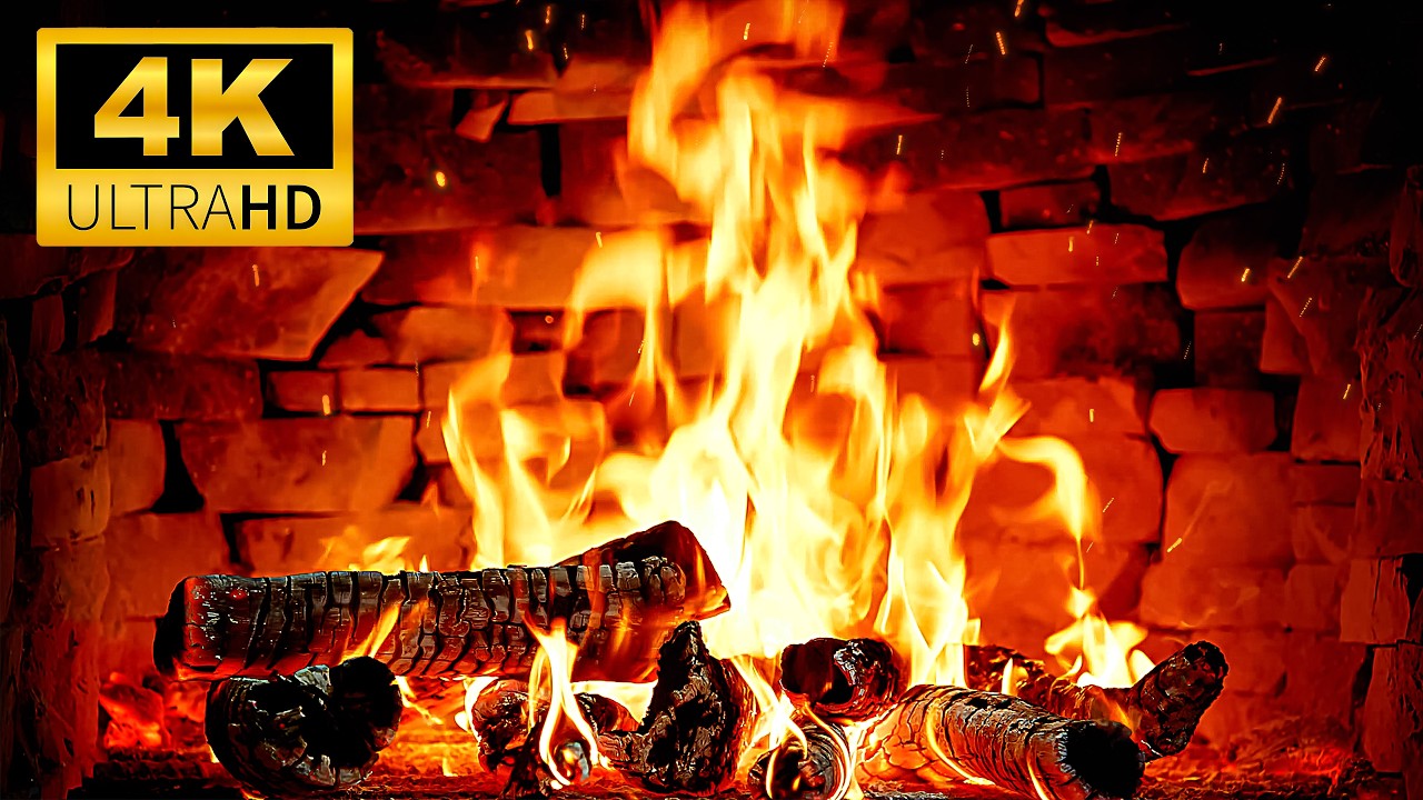 🔥 The MOST Coziest Fireplace for Your Home | Crackling Fire Sounds & Sparkling Flames