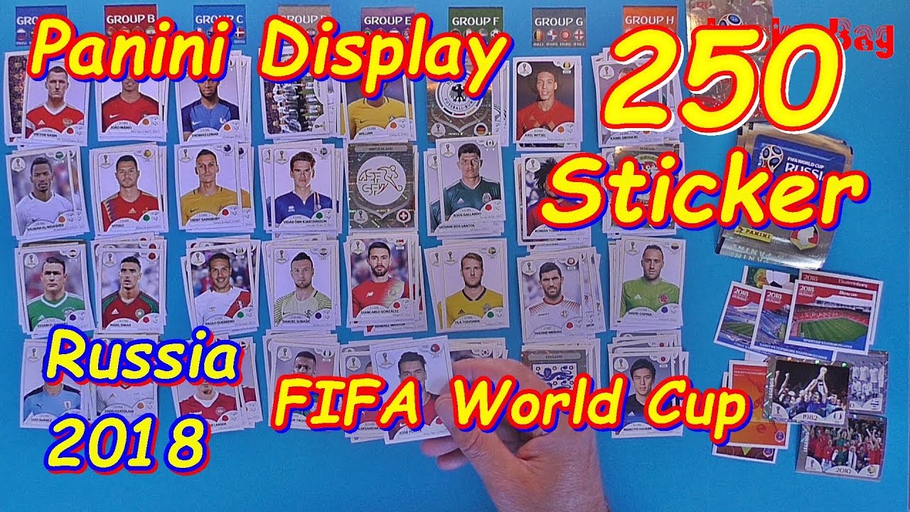Panini Sticker Album FIFA World Cup 2018 Russia  unboxing 250 new sticker