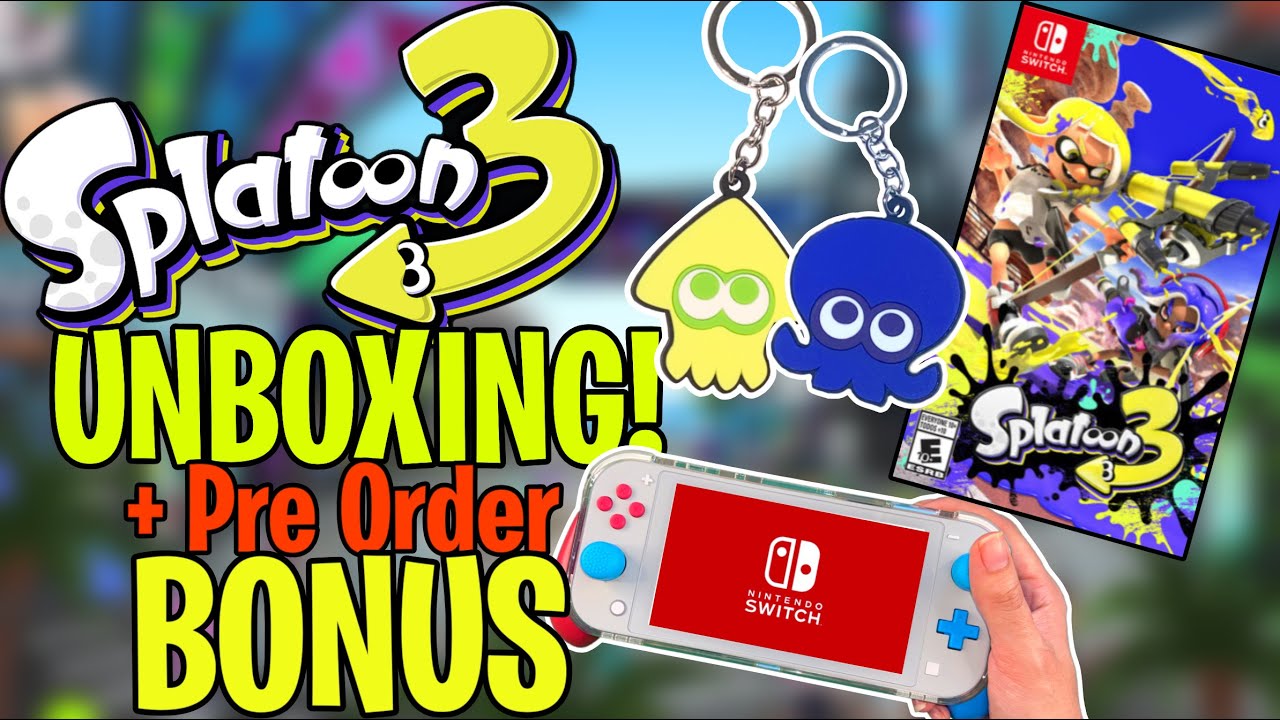 SPLATOON 3 UNBOXING + PRE ORDER BONUS | with Tutorial Gameplay