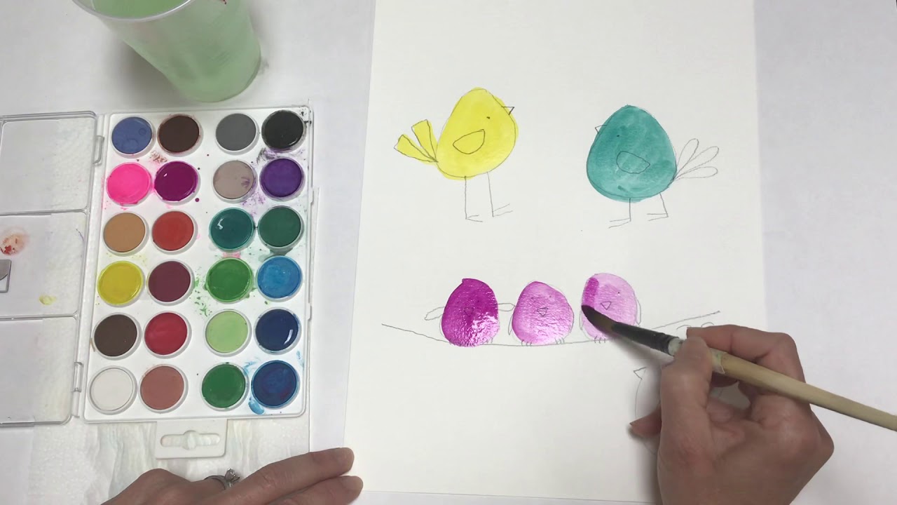Whimsical Watercolor Birds