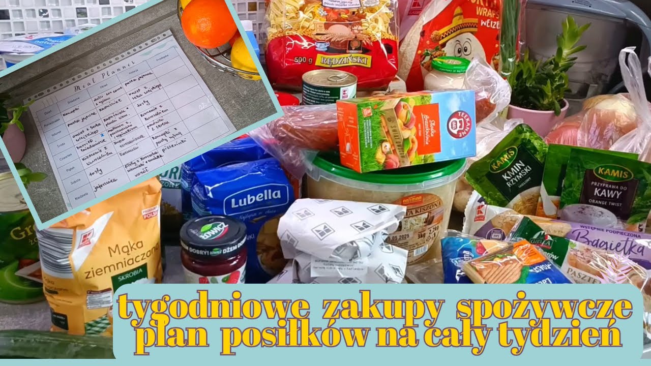 tygodniowe zakupy spożywcze za 300 zł dla rodziny 2+2 | plan posiłków na cały tydzień|
