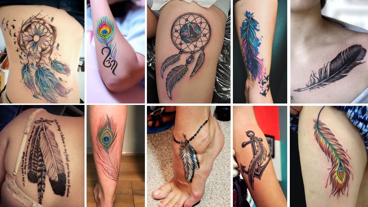 Feather Tattoos For Women 2022 | Feather Tattoos For Girls | Tattoo Ideas 2022 | Just Tattoos